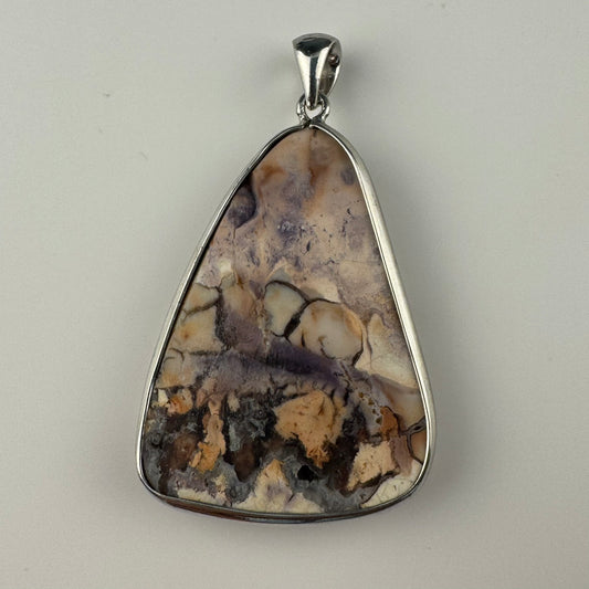 Double-Sided Tiffany Stone 925 Sterling Silver Pendant (Polished Both Sides) image 0