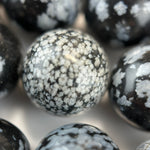 Snowflake Obsidian Polished Round Beads image 2