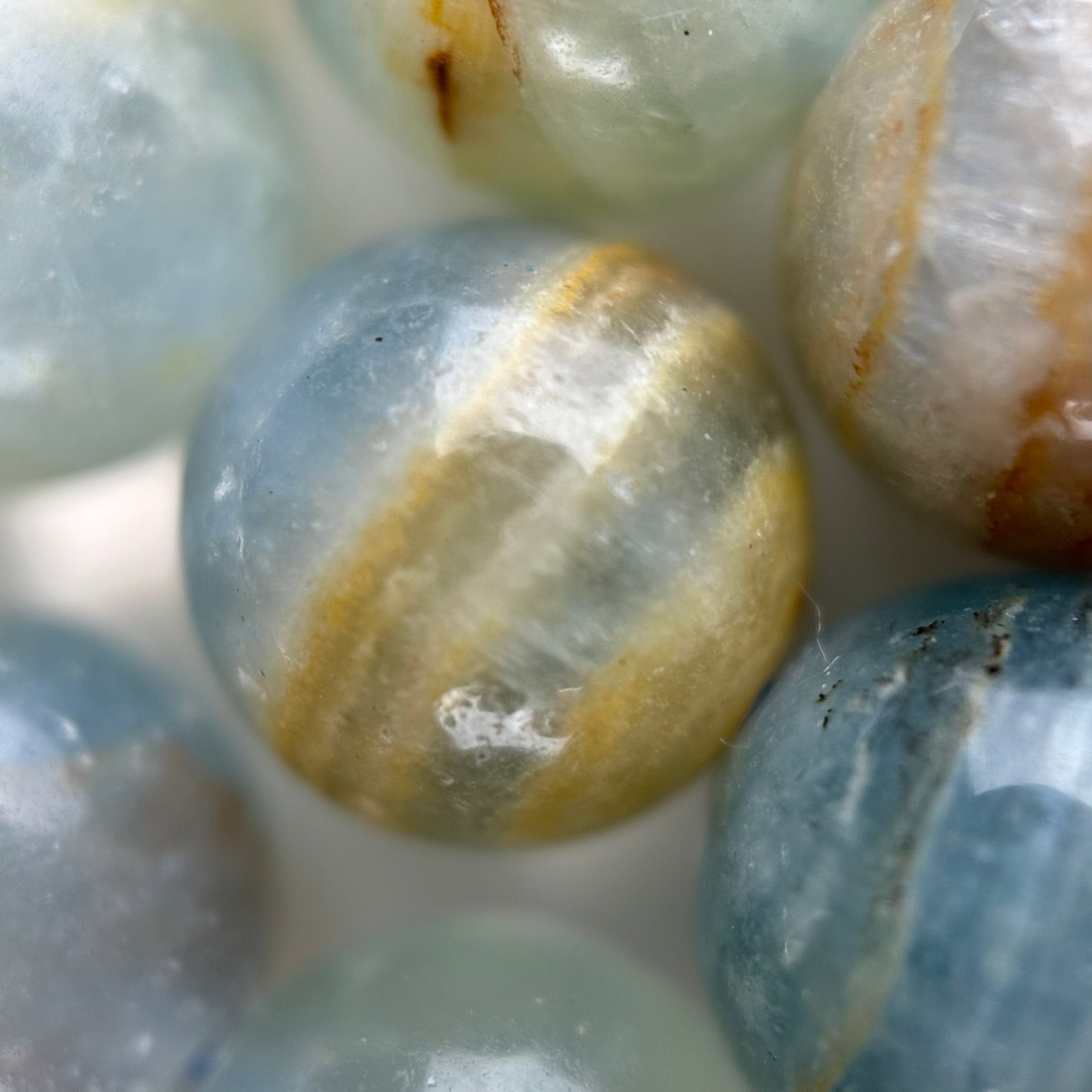 Blue Onyx Polished  Round Beads image 7