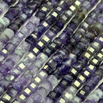 Amethyst Faceted Square Beads (AA Quality) image 1