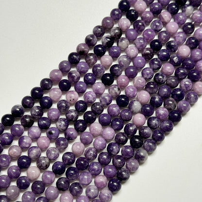 Lepidolite A Polished  Round Beads image 7