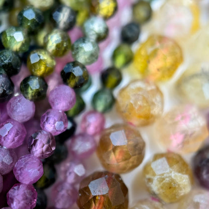 Multicolor Tourmaline Faceted Round Beads image 12