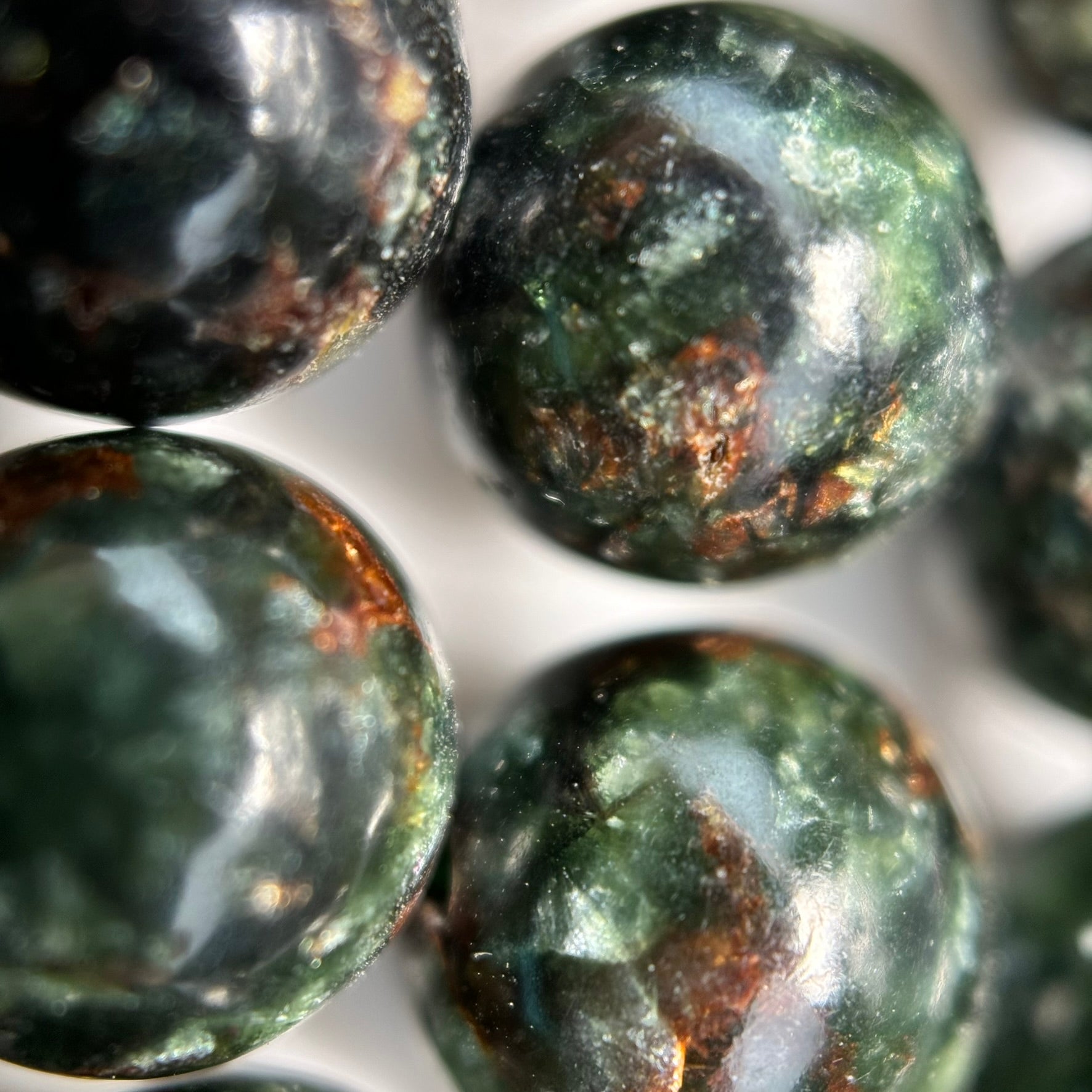 Seraphinite Polished Round Beads image 3