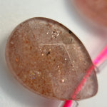 Strawberry Quartz Faceted Pear Shaped Beads image 6