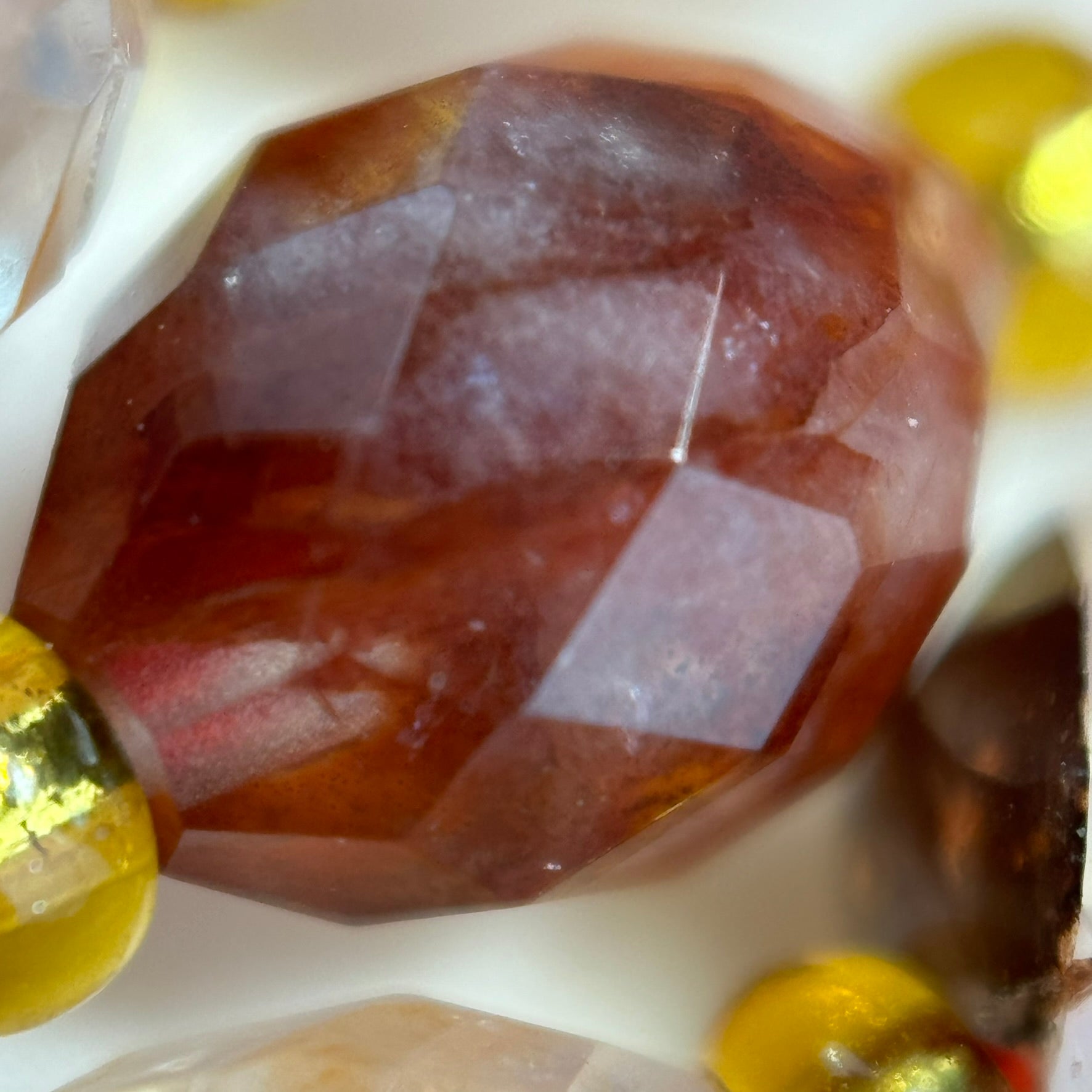 Hematite Quartz Faceted Barrel 8 Beads image 2