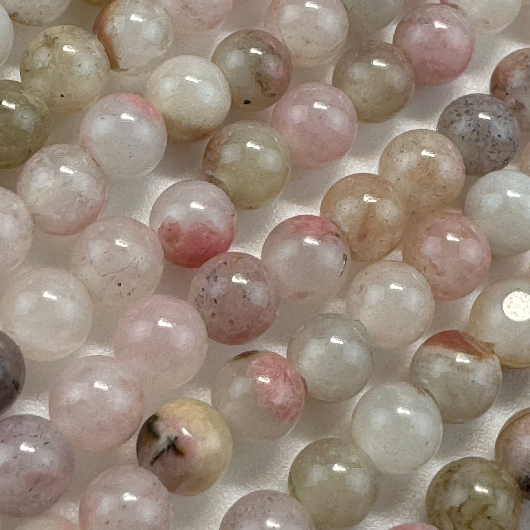 Sakura Rhodonite Polished Round Beads - Color B image 1