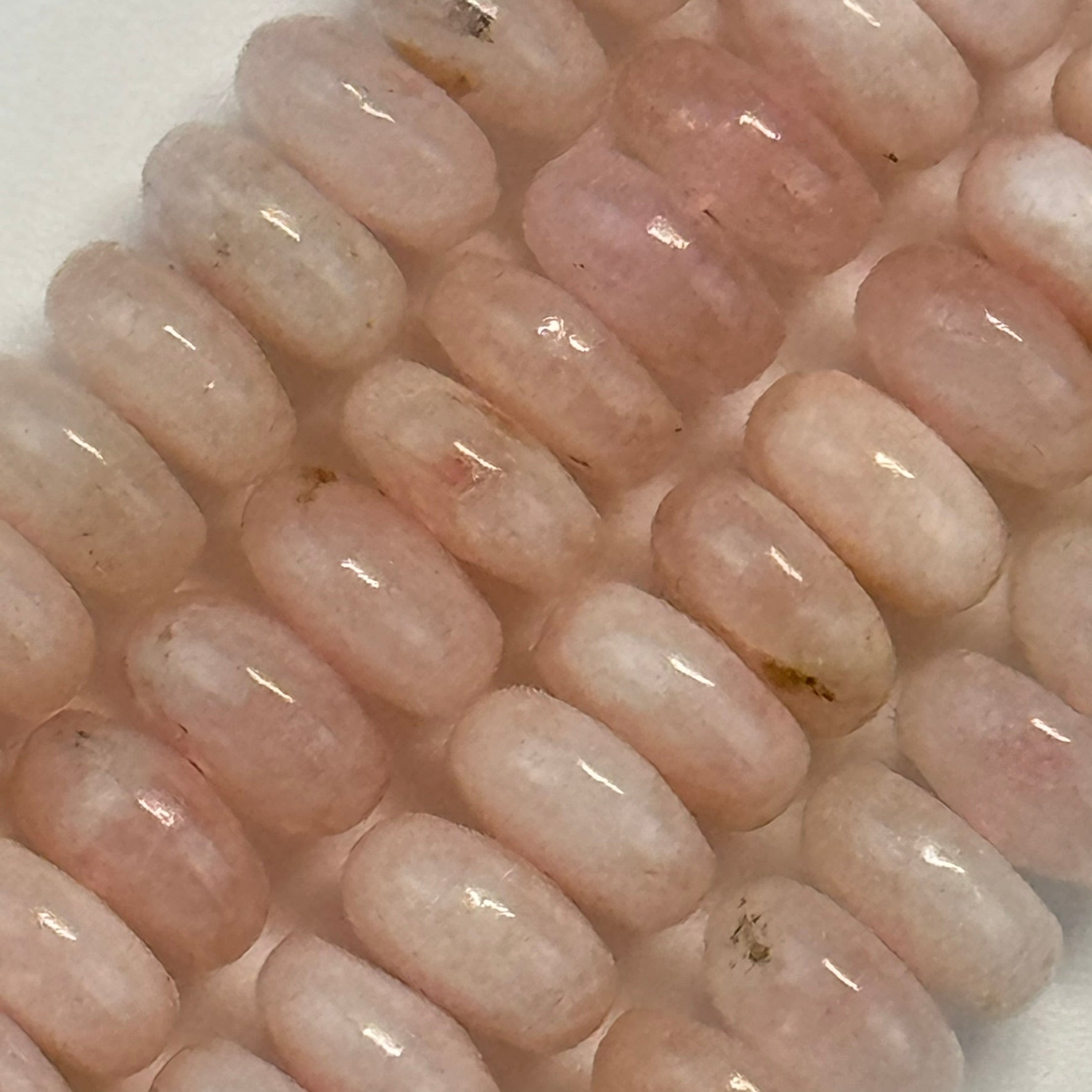 Morganite Rondelle Polished Beads image 2