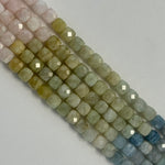 Aquamarine Morganite Square Beads image 4