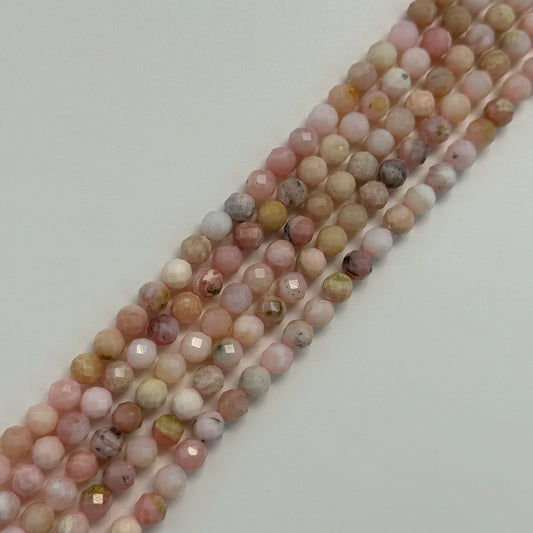Opal Faceted Round Beads