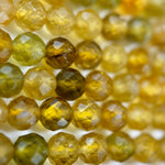 Yellow Tourmaline Faceted Round Beads (3.5mm) image 1