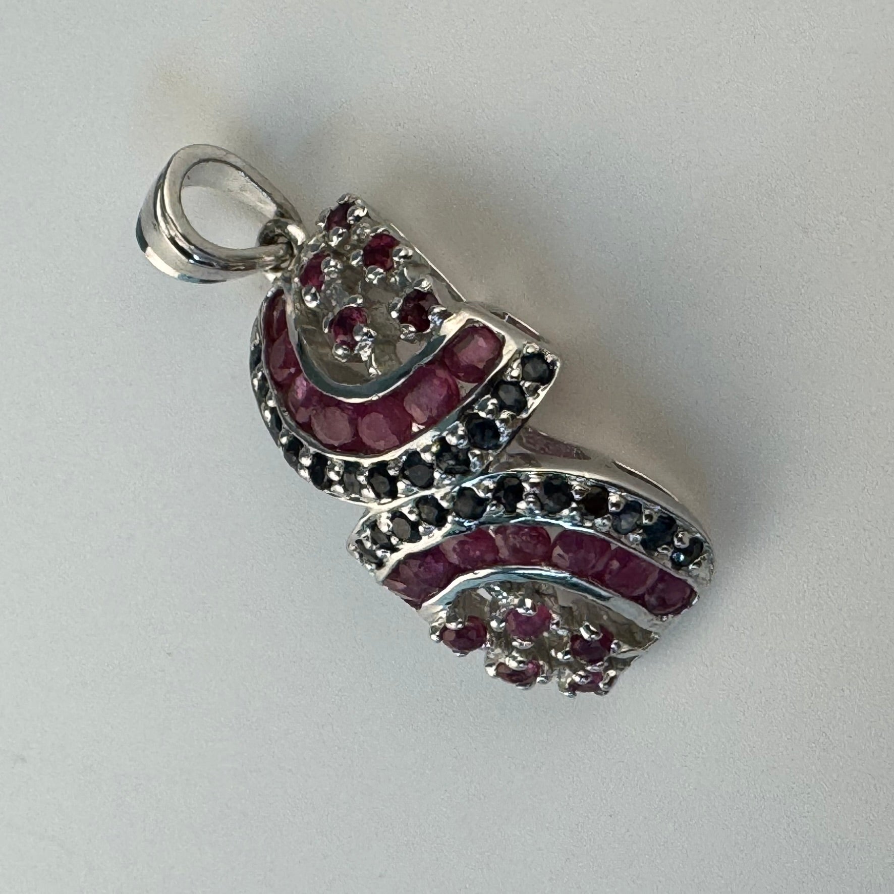 Ruby Sapphire Pendant in 925 Sterling Silver image 1
