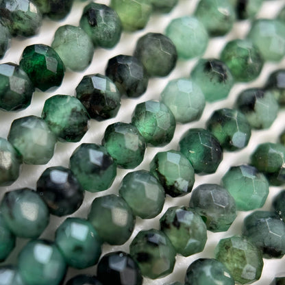 Emerald Faceted Rondelle Beads image 13