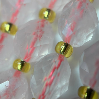 Rose Quartz Faceted Barrel 8 Beads image 6