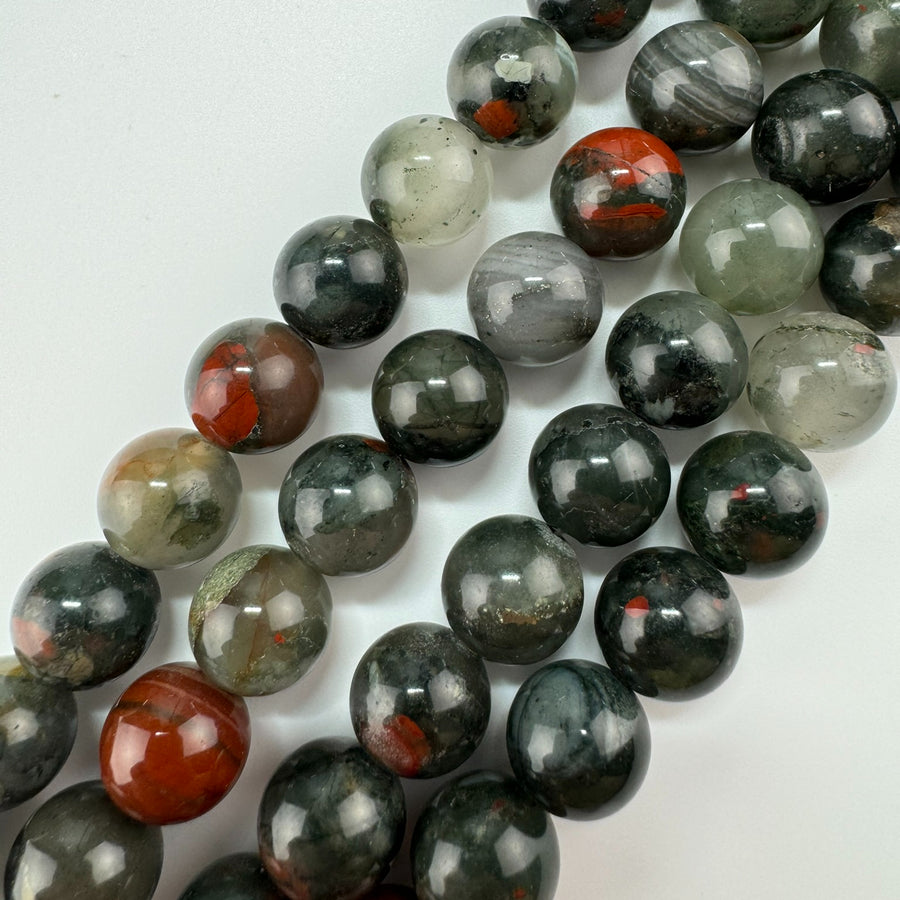 African Bloodstone Polished Round Beads image 0