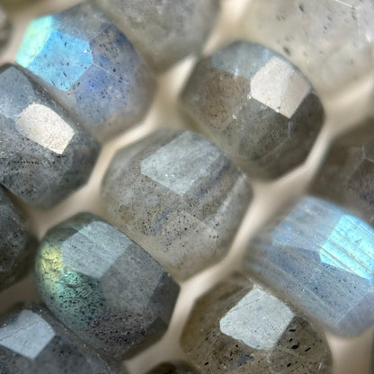 Labradorite Single Cut Faceted Rondelle Beads (High Quality) image 6