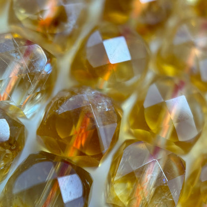 Citrine Square Heated Beads image 2
