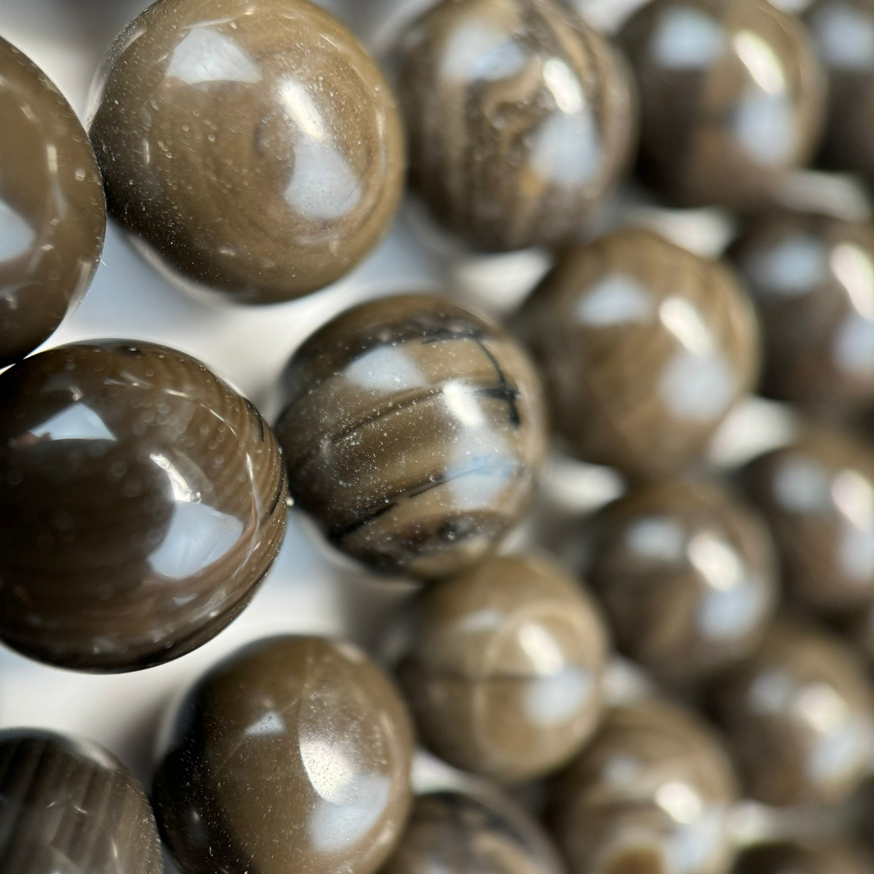 Coffee Bean Jasper Polished  Round Beads image 7