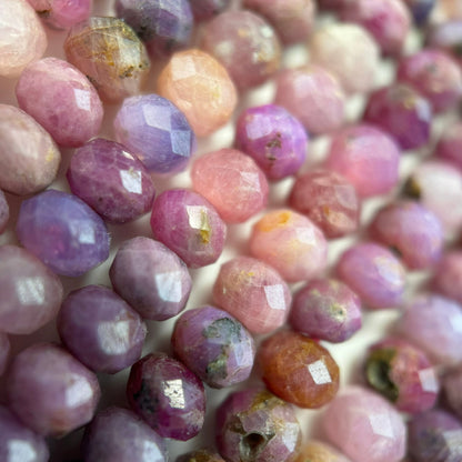 Ruby Faceted Rondelle Beads image 6