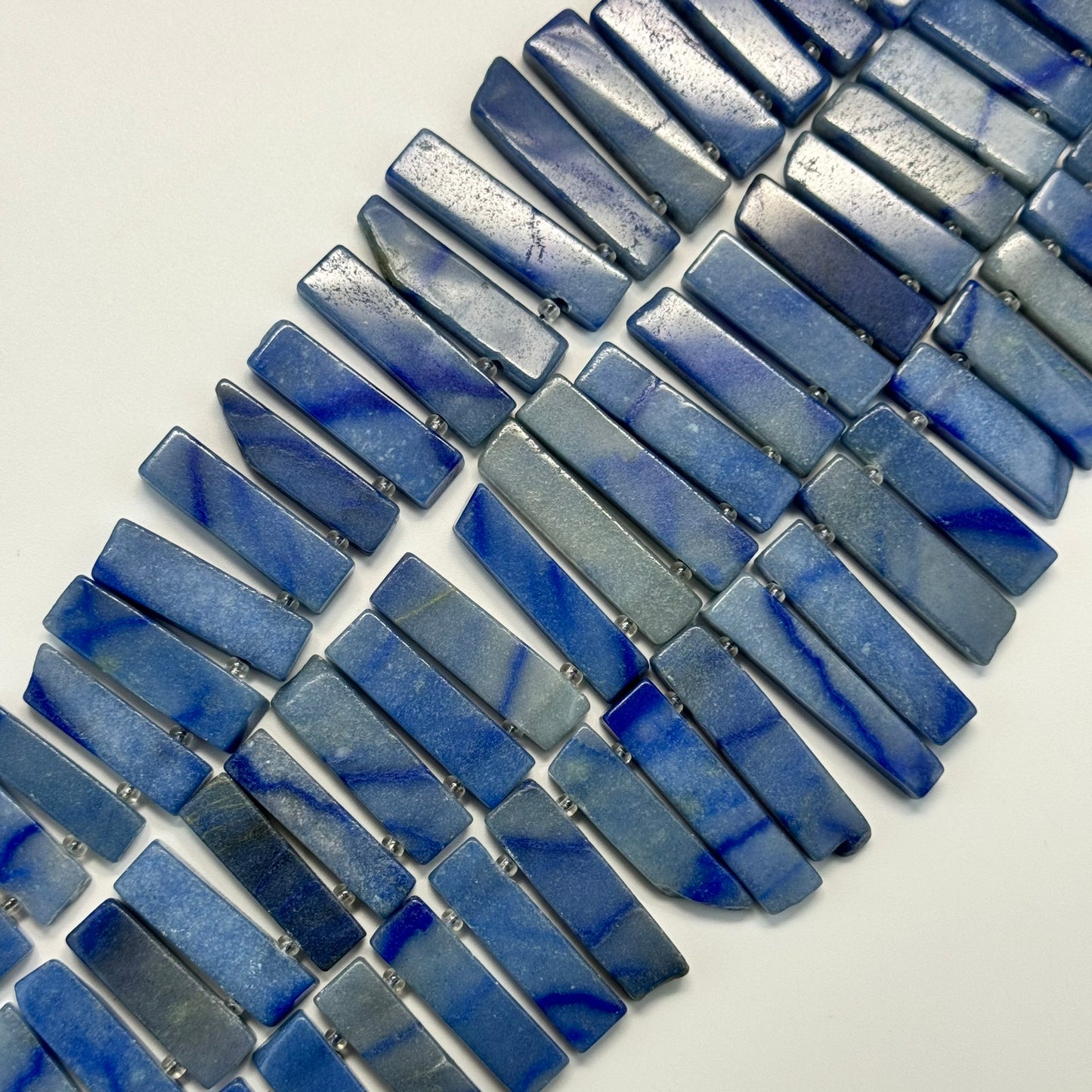 Blue Quartz Polished Blade Beads image 0