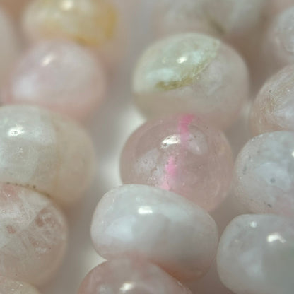 Morganite Rondelle Polished Beads image 2