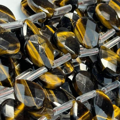 Tiger's Eye Faceted Pear Shape Beads image 5