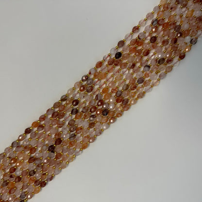 Hematite Quartz Faceted Barrel 8 Beads image 3