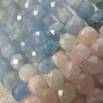 Aquamarine Morganite Square Beads image 7