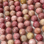 Rhodonite Faceted Round Beads (A Quality) image 6
