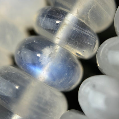 Moonstone AAA Rondelle Polished Beads image 6