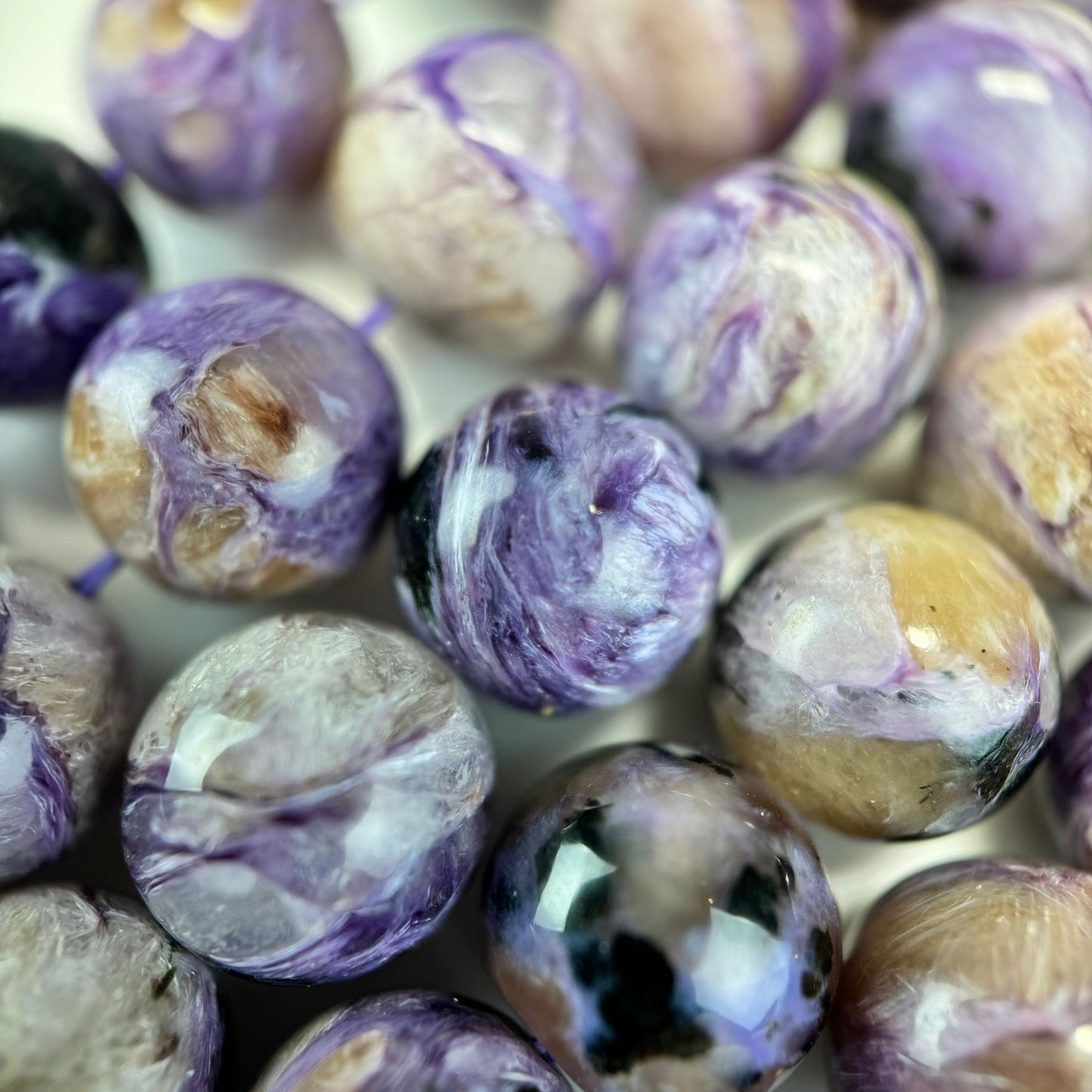 Charoite Polished Round Beads