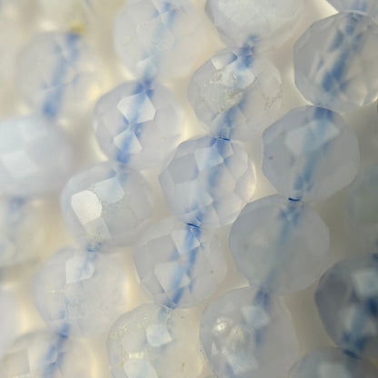 Blue Lace Agate Faceted Round Beads image 3