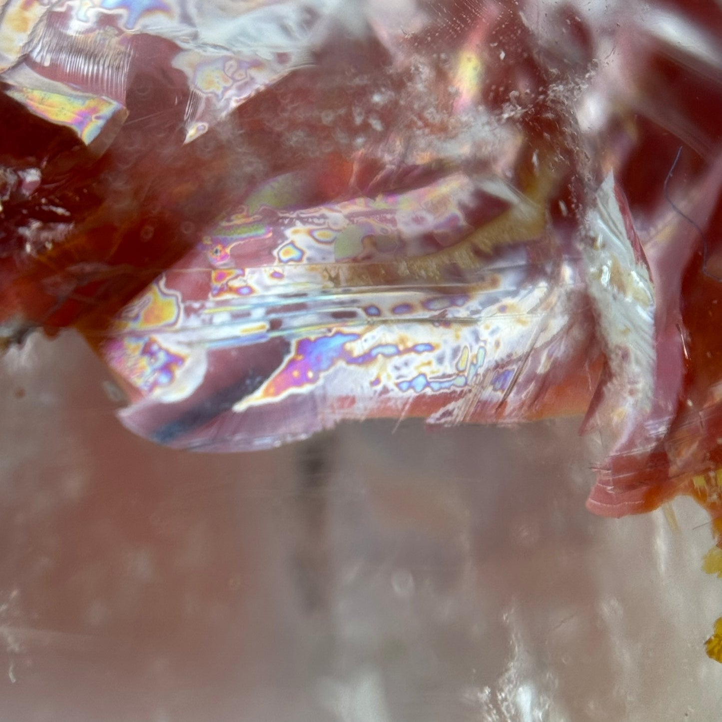 Quartz Cabochon with Lepidocrocite Inclusion image 10