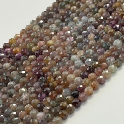 Ruby Sapphire Faceted Round Beads image 4