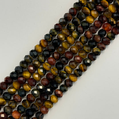 Tiger's Eye Faceted Rondelle Beads image 5