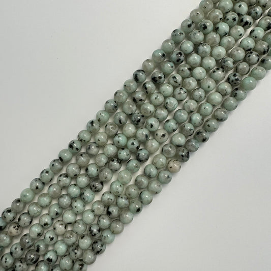 Jasper Kiwi Polished Round Beads (AA Quality)
