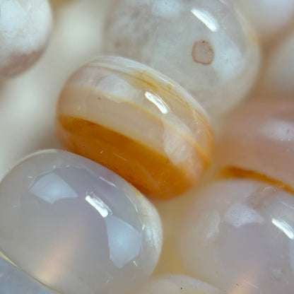 Sakura Agate Rondelle Beads image 2