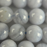 Blue Lace Agate Polished Round Beads image 2