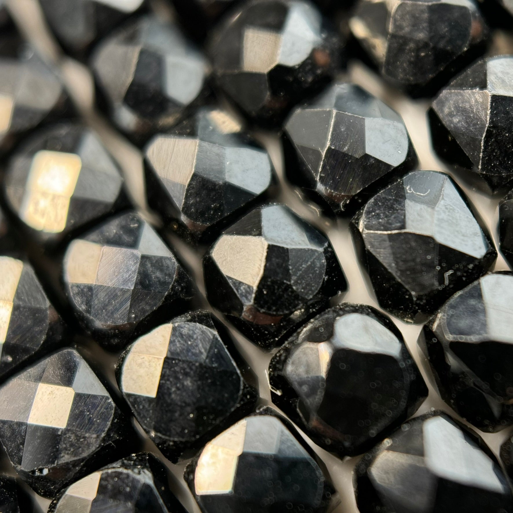 Black Tourmaline Square Beads image 7