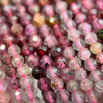 Ruby and Sapphire Faceted Round Beads image 3