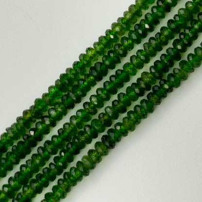 Diopside Faceted 4x3mm Rondelle Beads image 0