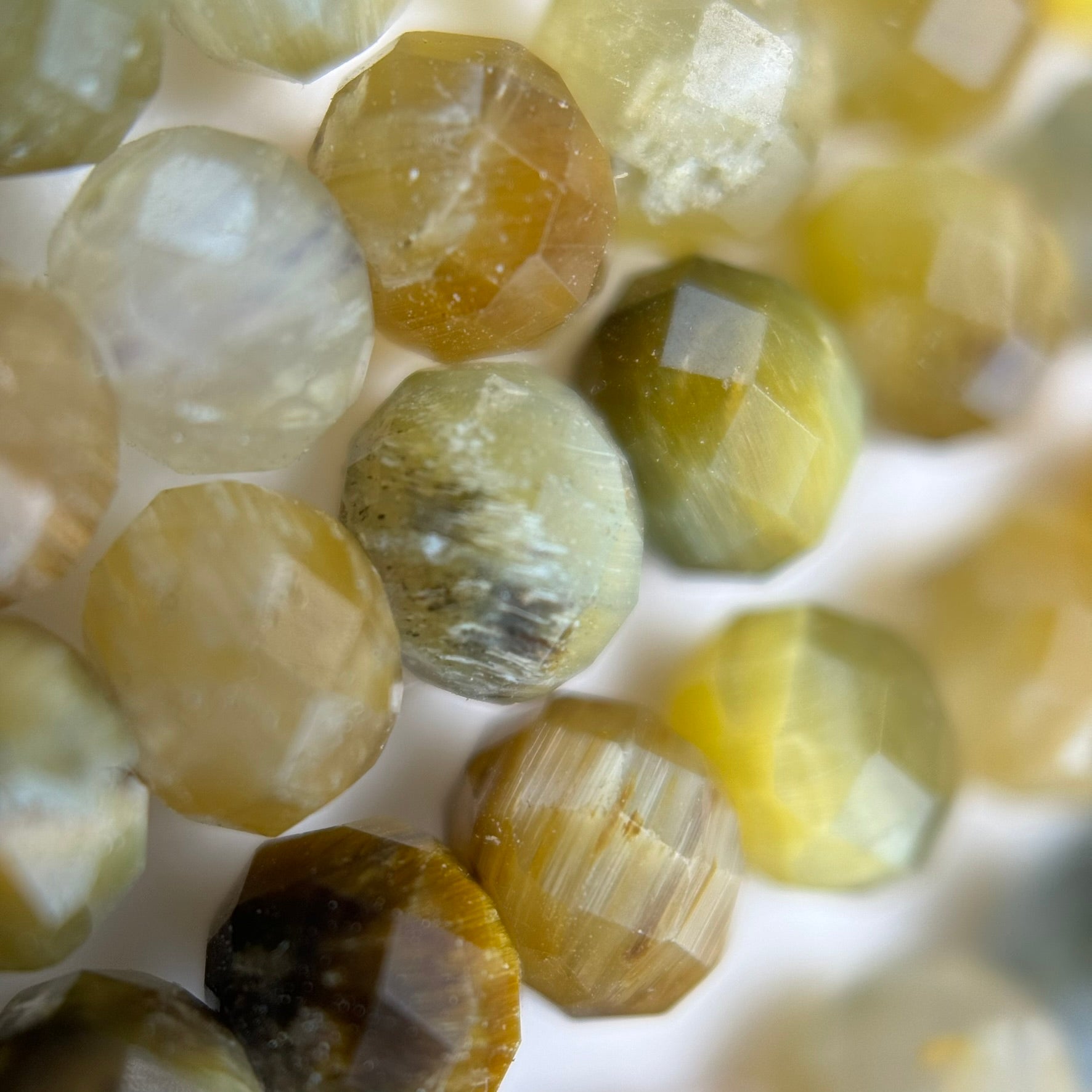 Golden Faceted Tiger's Eye Rondelle Beads (4x3mm) image 2
