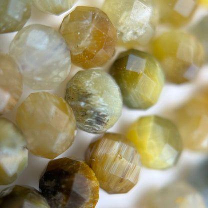 Golden Faceted Tiger's Eye Rondelle Beads (4x3mm) image 2