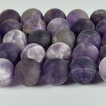 Amethyst Frosted Round Beads image 1