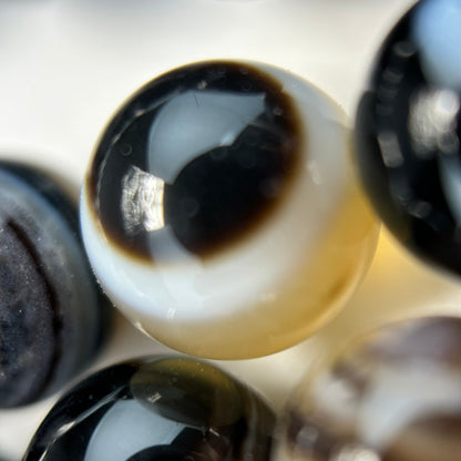 Banded Agate Polished Round Beads image 4