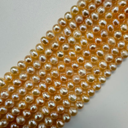 White, Pink and Peach Pearl  5x4.5mm and 4.5x4mm image 1
