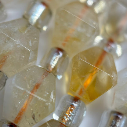 Citrine Octahedron Beads image 5