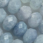 Aquamarine Faceted Rondelle Bead Gemstone Beads image 4