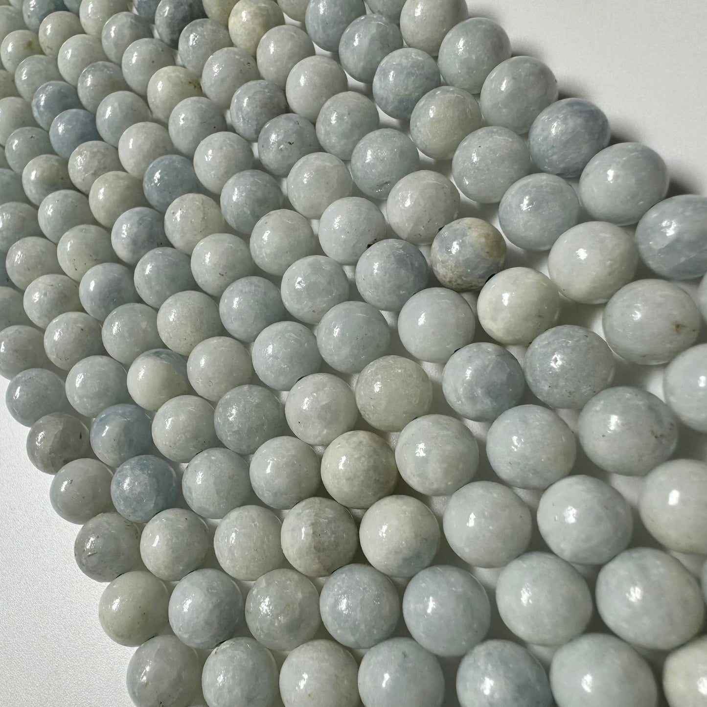 Blue Calcite Polished Round Beads image 4