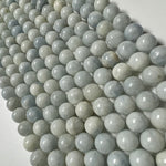 Blue Calcite Polished Round Beads image 4