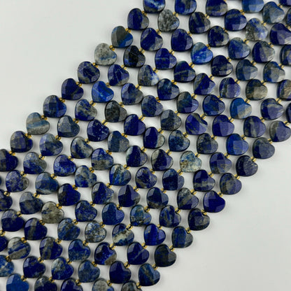 Lapis Lazuli Faceted Heart Shape Beads image 0